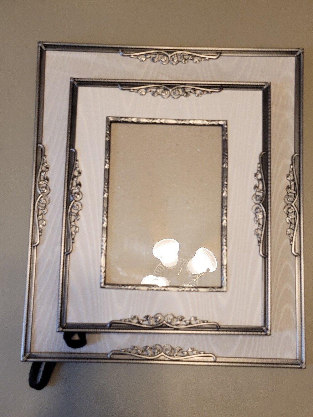 2 - Burnes Of Boston Pewter floral and vines Picture Frames.